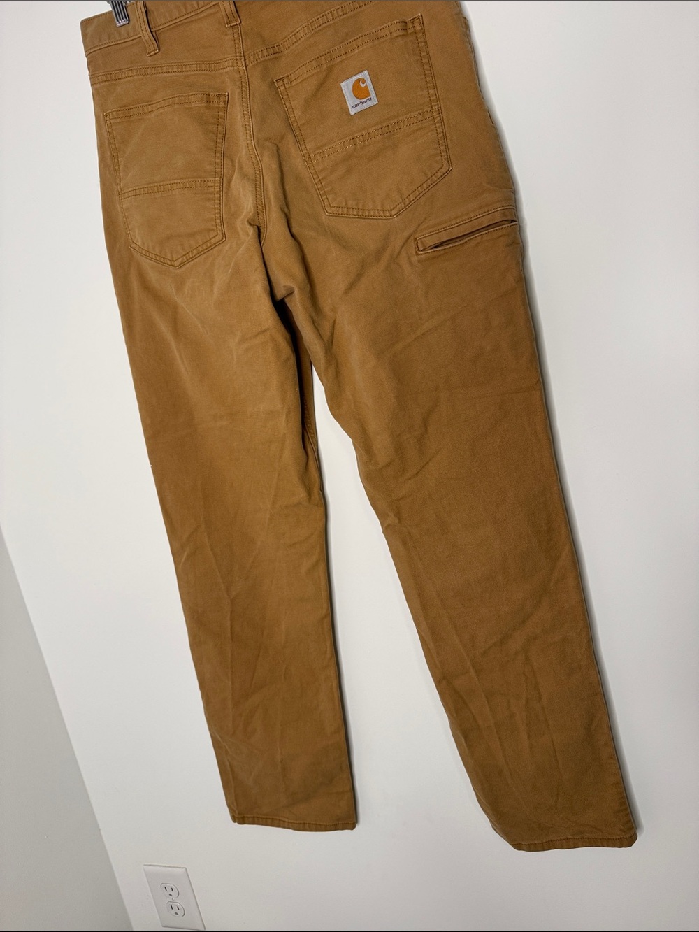 Carhartt Tan Hickory Relaxed Fit Slim Work Pants - Picture 7 of 12